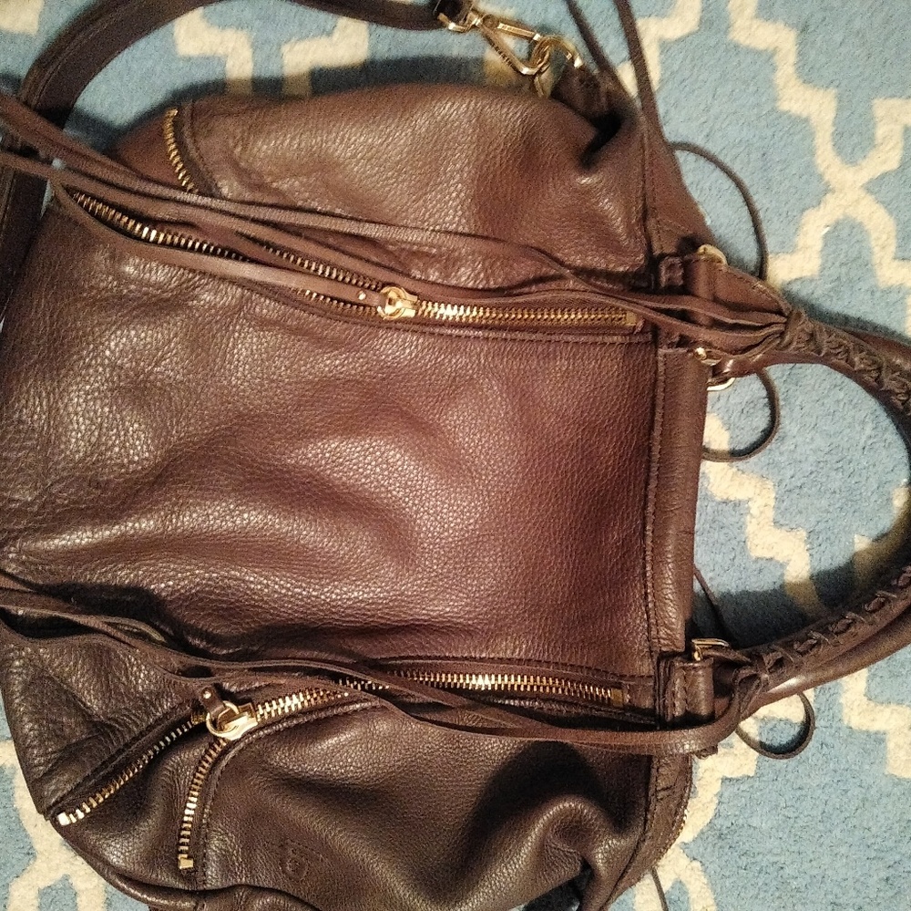 Linea Pella Chocolate leather with gold  purse